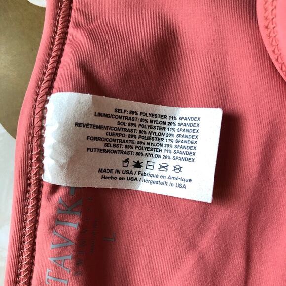 Tavik Swimwear Pink Rose Mauve Textured Boho Jayden Swim Suit Bikini Bottom - Picture 4 of 8